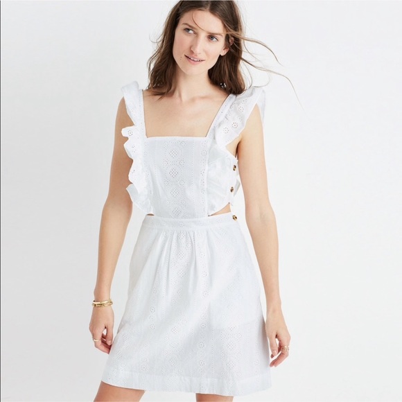 Madewell Dresses & Skirts - • Madewell • Leilani Apron Eyelet Sun Dress Small